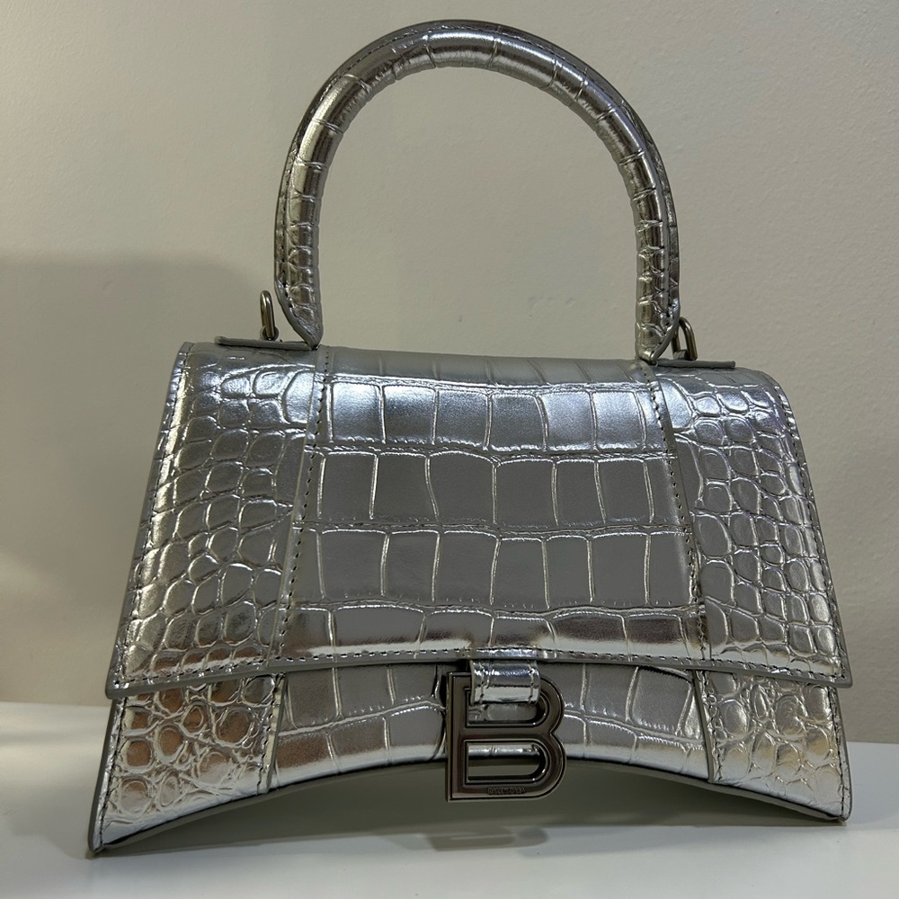Balenciaga Metallic Hourglass small Top Handle Bag